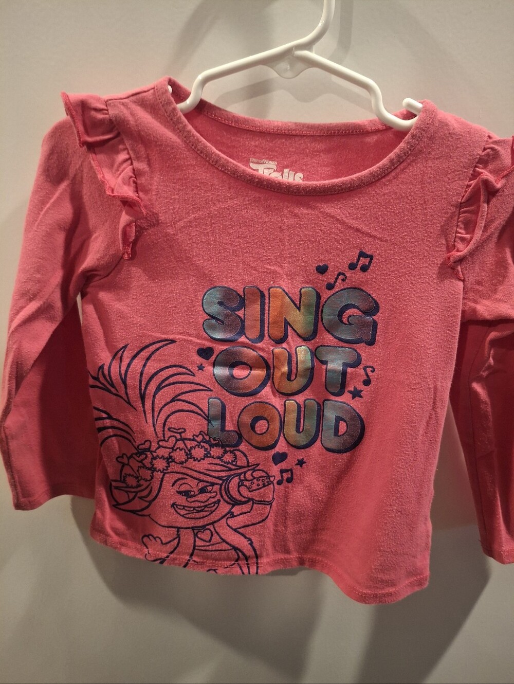 Trolls Coral Pink 'Sing Out Loud' Long Sleeve Top